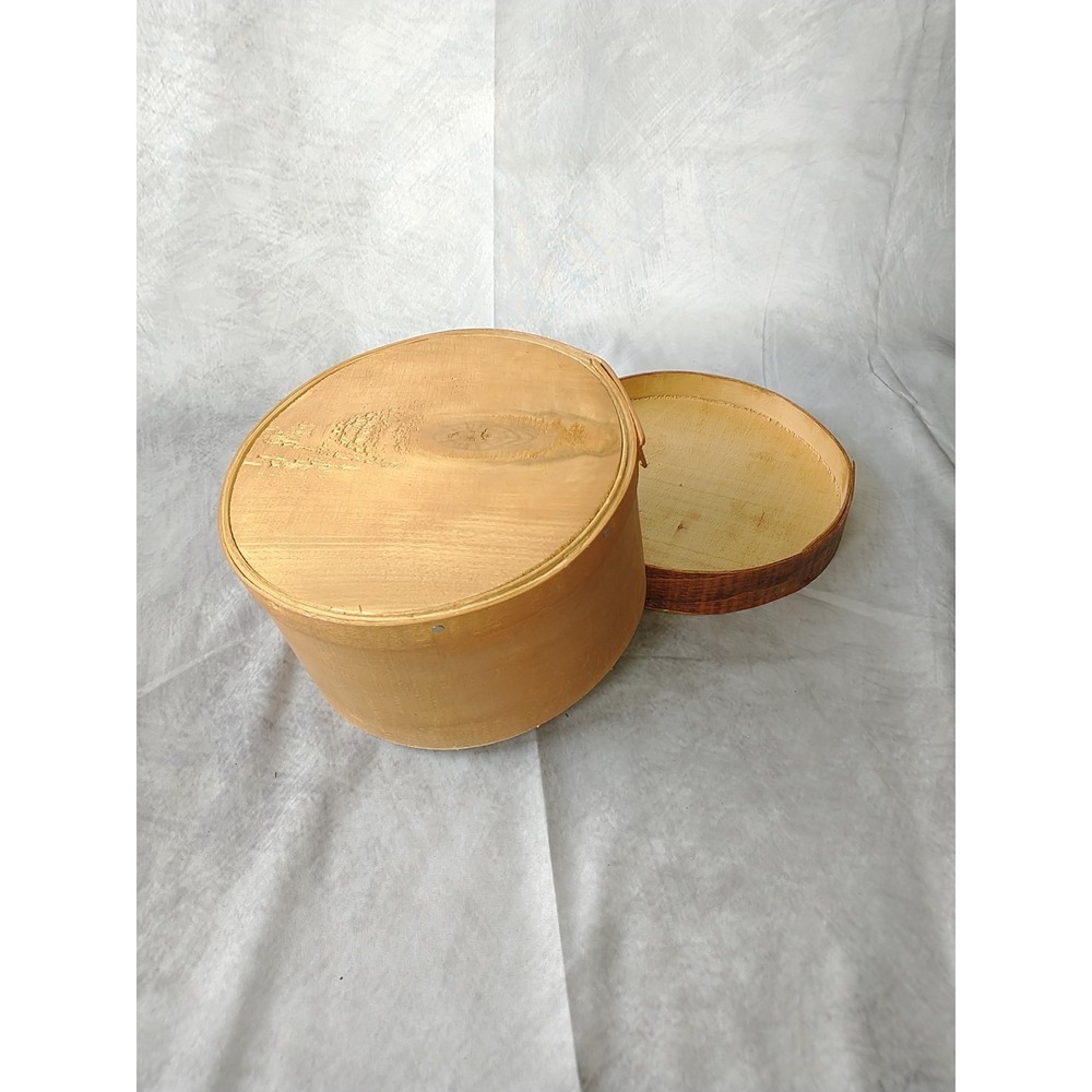 Vintage Hand Painted Wooden Cheese Box Geese Farmhouse bonnet Country - Picture 12 of 16